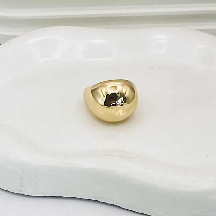 Anel redondo dourado ref 3865