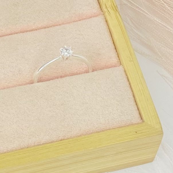 Anel Solitário Ponto de Luz Ref 2753