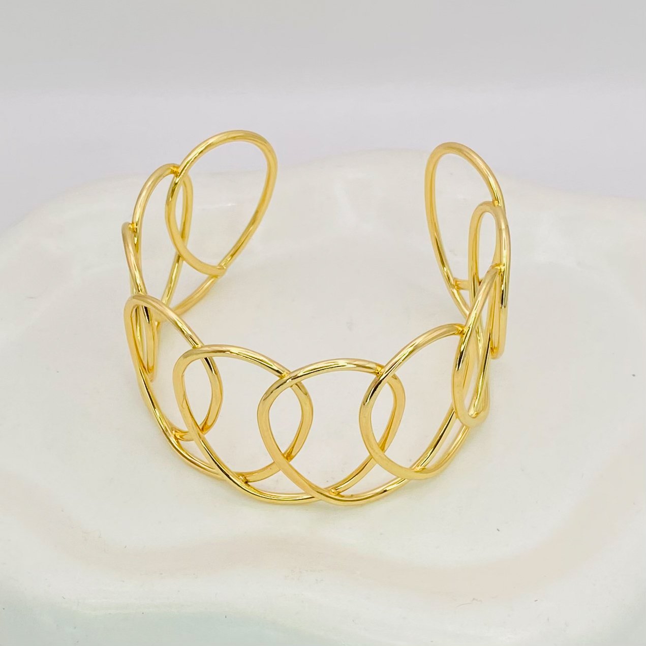 Bracelete espiral dourado ref 3747