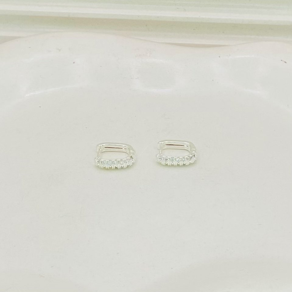 Brinco argolinha quadrada ref 3799