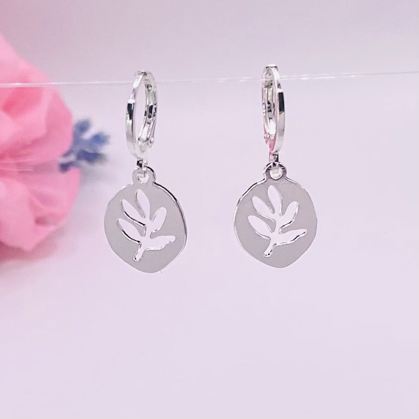 Brinco argolinha raminho ref 2914