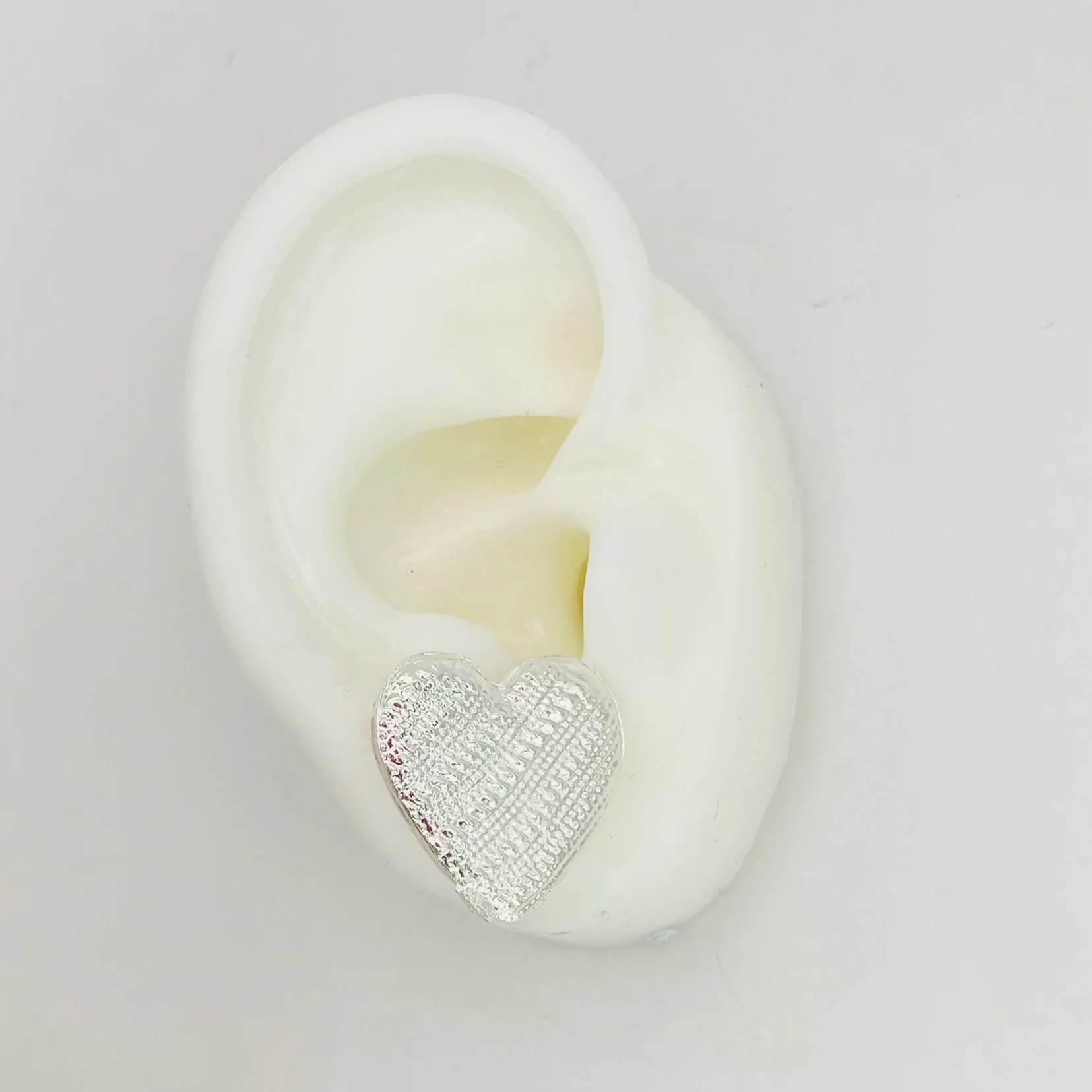 Brinco Coração Texturizado Ref 3832