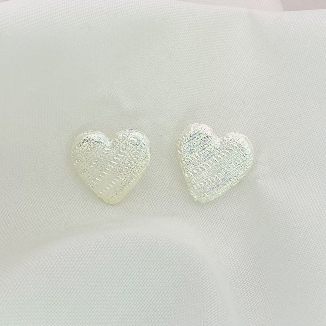 Brinco Coração Texturizado Ref 3832