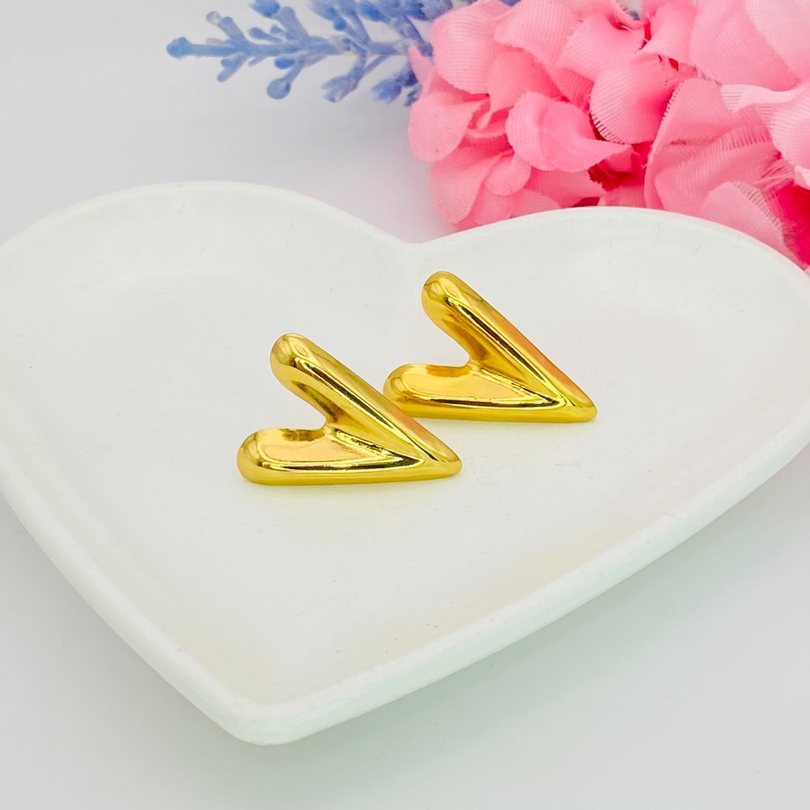 Brinco coração V ref 3467