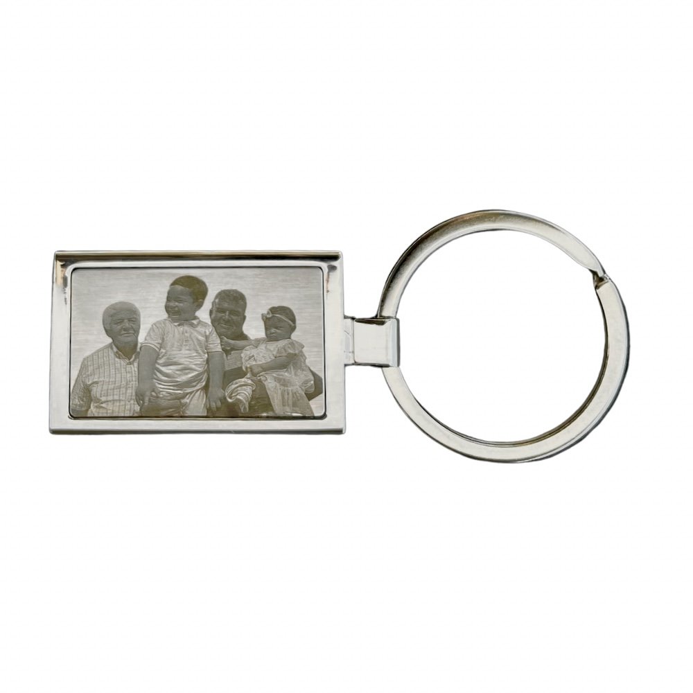 Chaveiro personalizado aço inoxidavel retangulo REF 2348