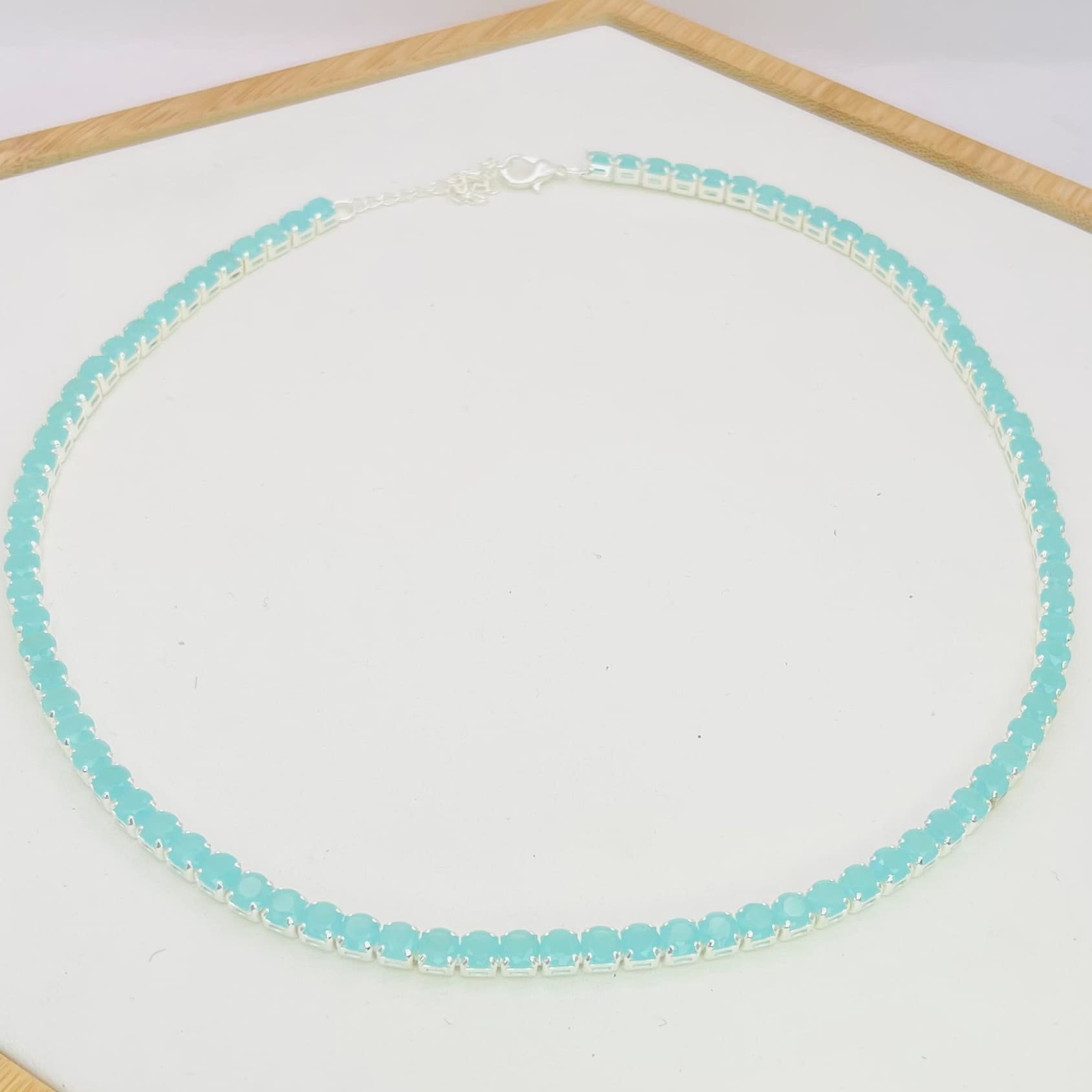 Choker riviera azul turquesa ref 2936