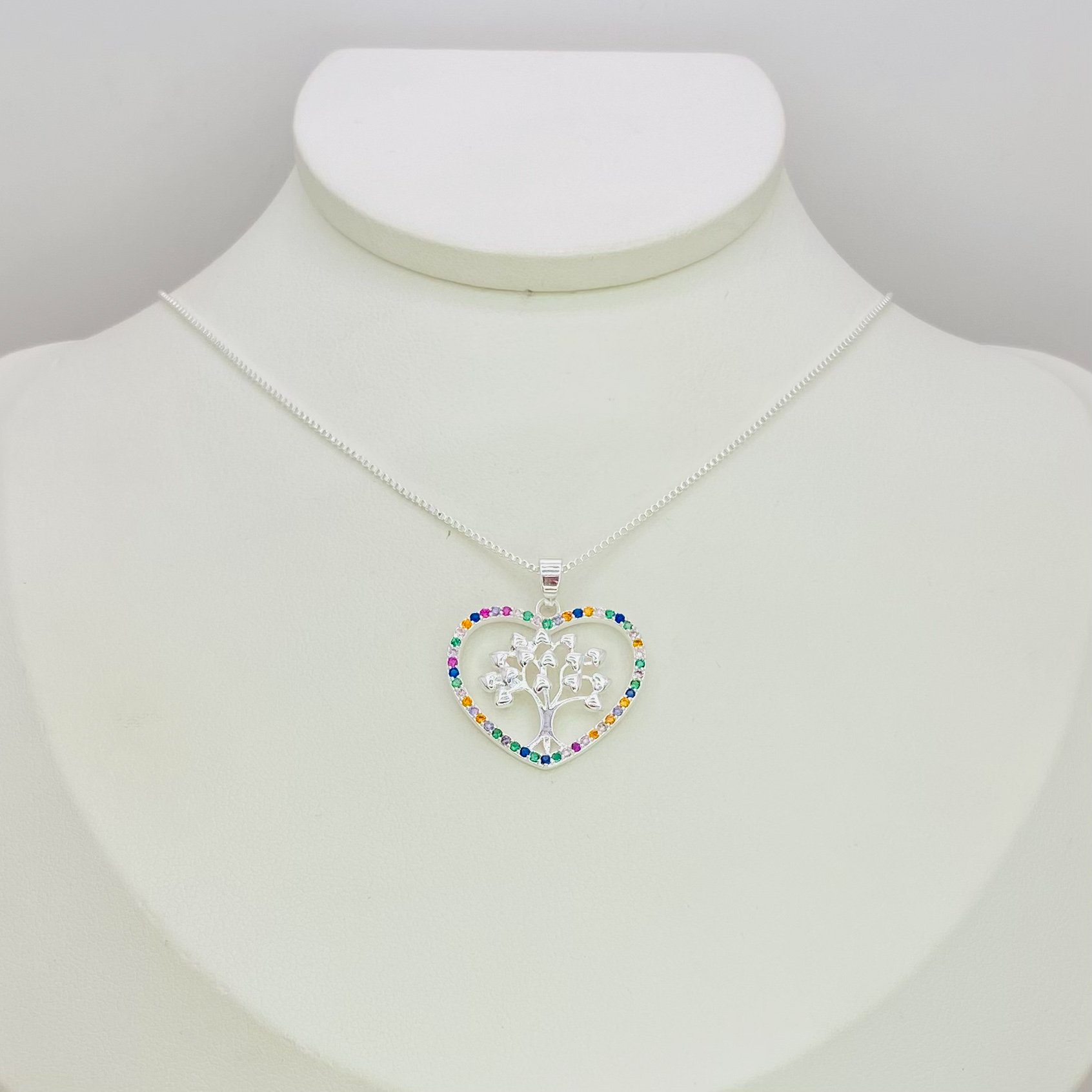 Colar Coração Árvore da Vida Color ref 2119