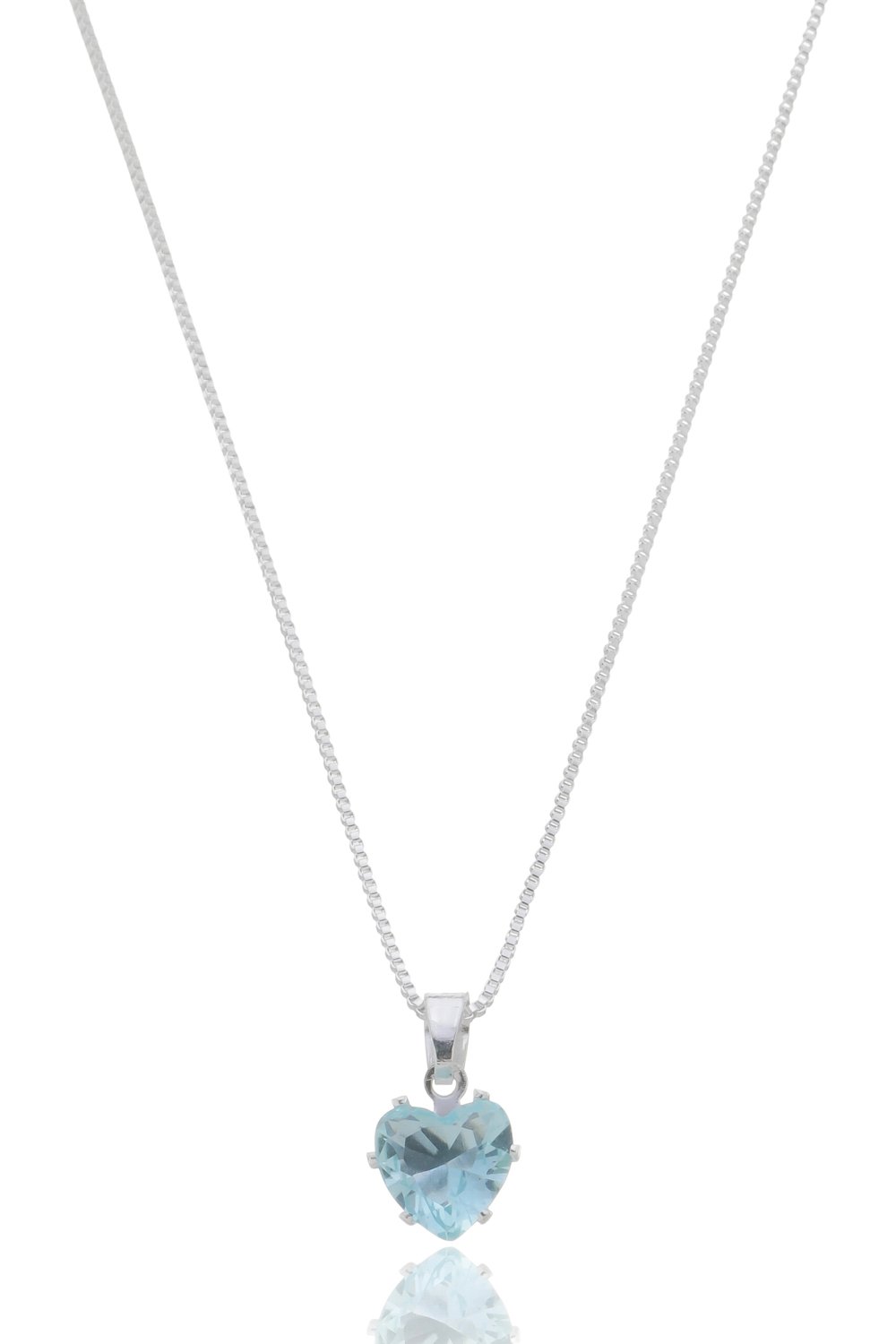 Colar coração azul bebe ref 1406