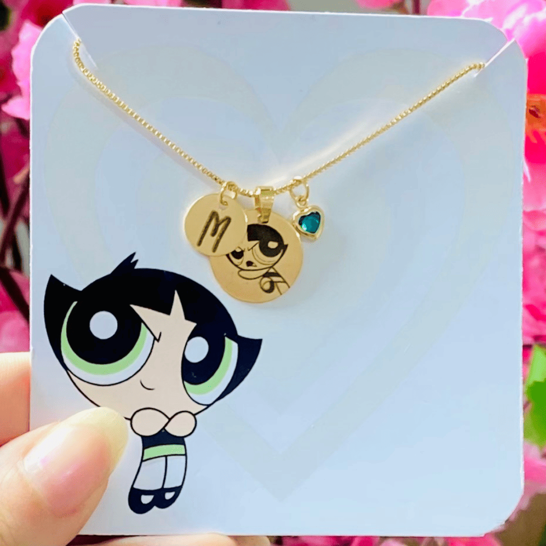 Colar Docinho + inicial (dourado) ref 2726