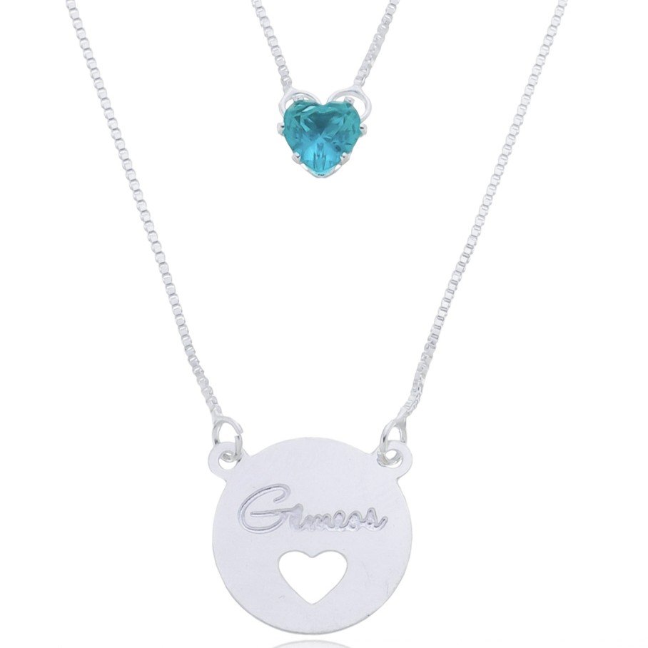 Colar duplo signos gêmeos ref 2140