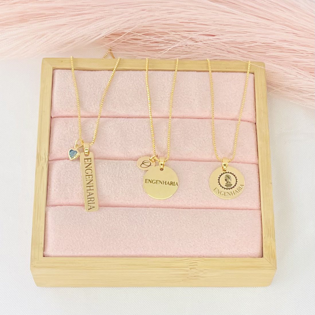 Colar engenharia dourado ref 2797