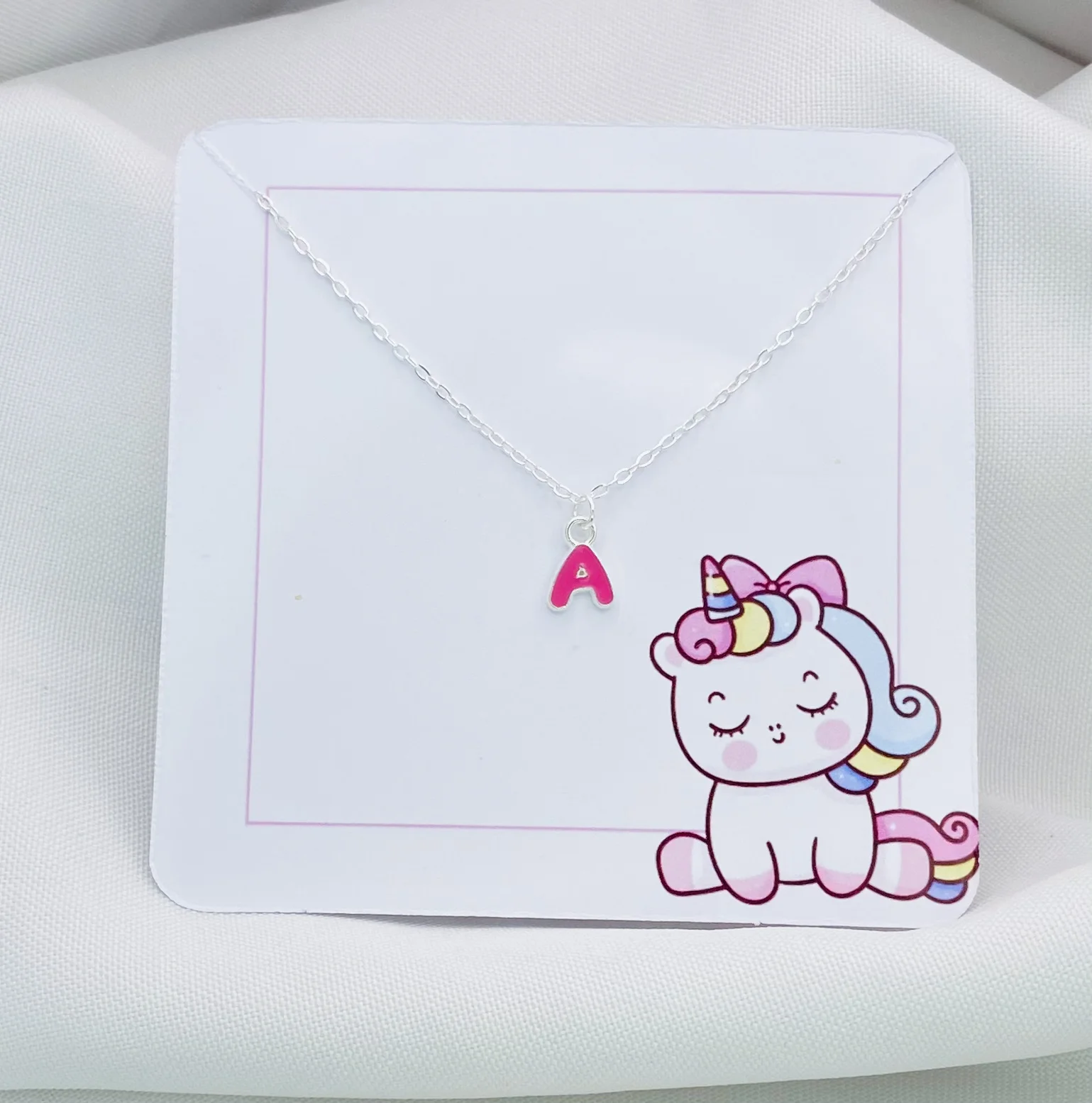 Colar infantil inicial unicórnio ref 3664