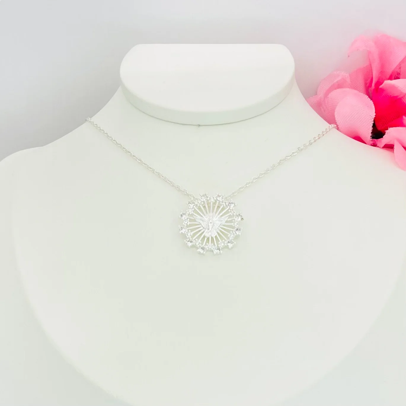 Colar medalha espirito santo Ref 3386