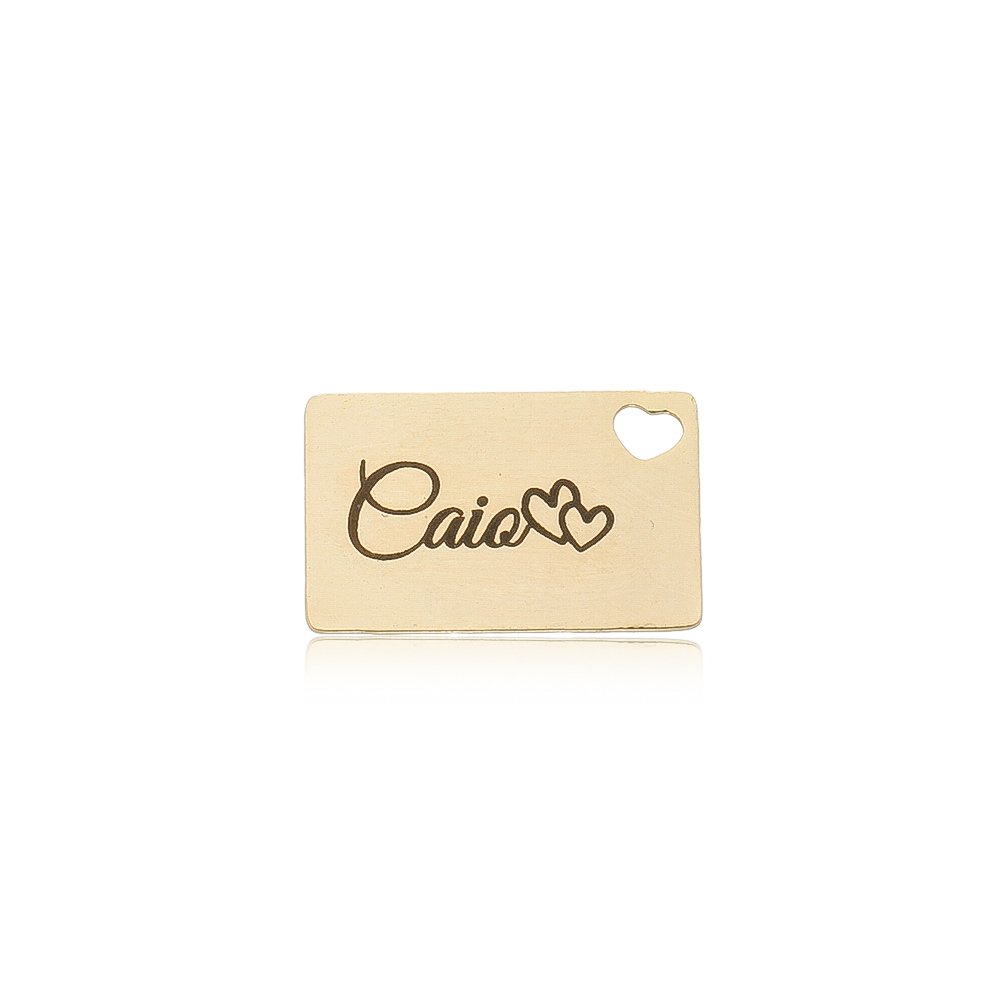 Colar personalizado carta dourado ref 2551
