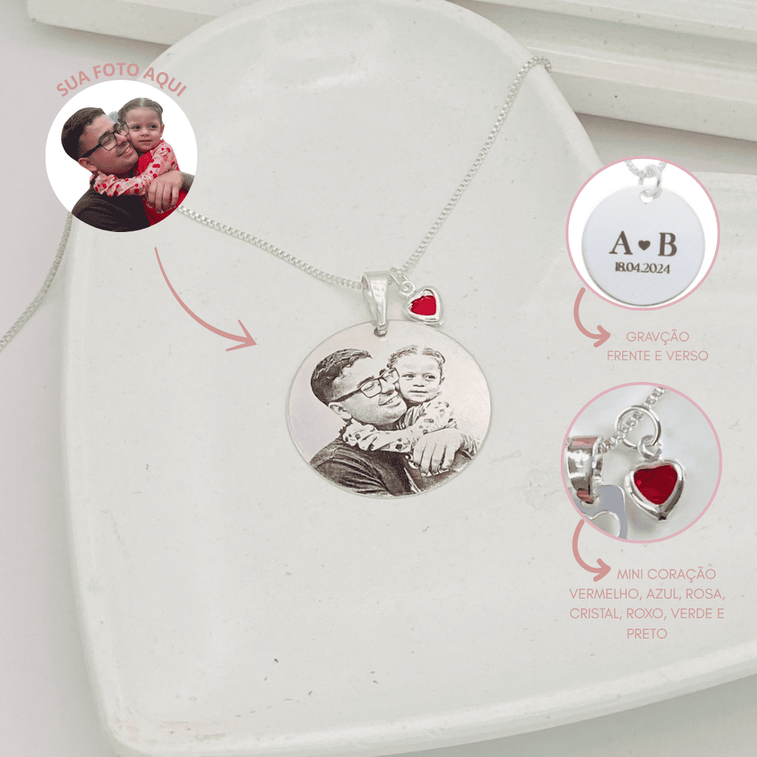 Colar personalizado medalha G ref 2239