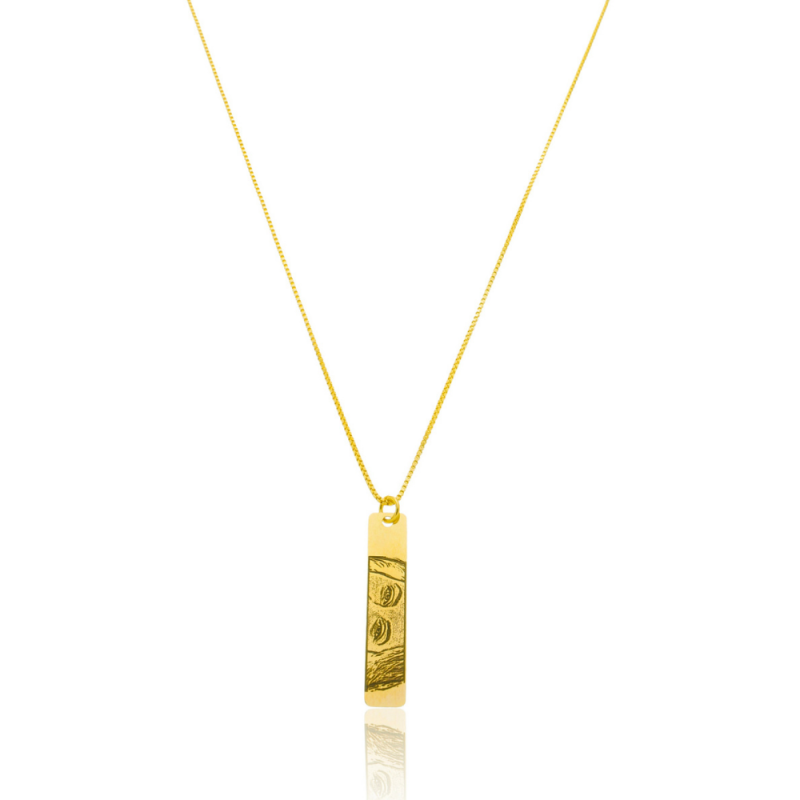 Colar personalizado olhar dourado ref 2252