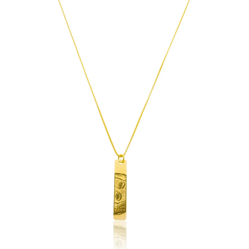 Colar personalizado olhar dourado ref 2252
