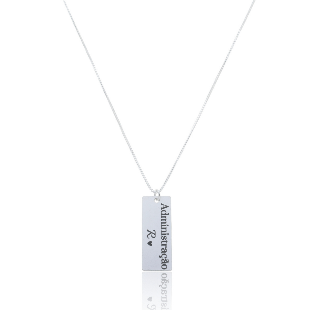 Colar personalizado plaquinha larga ref 2235