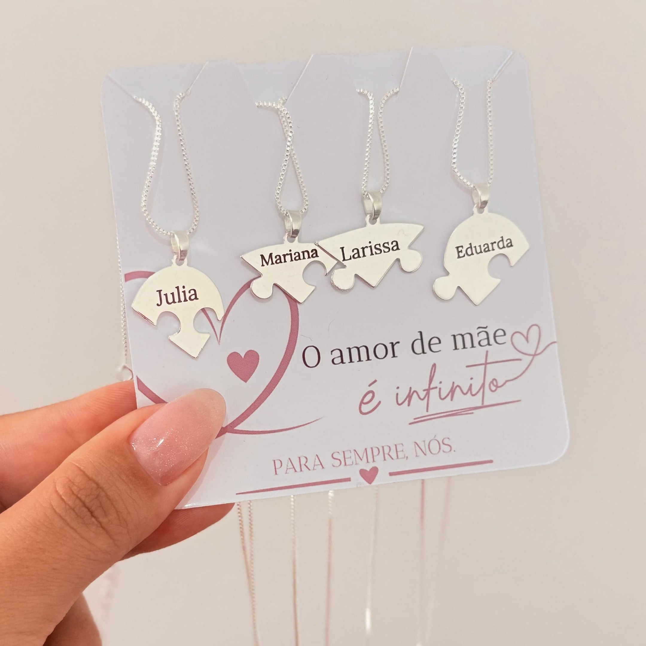 Colar personalizado quebra cabeça coração ref 4066