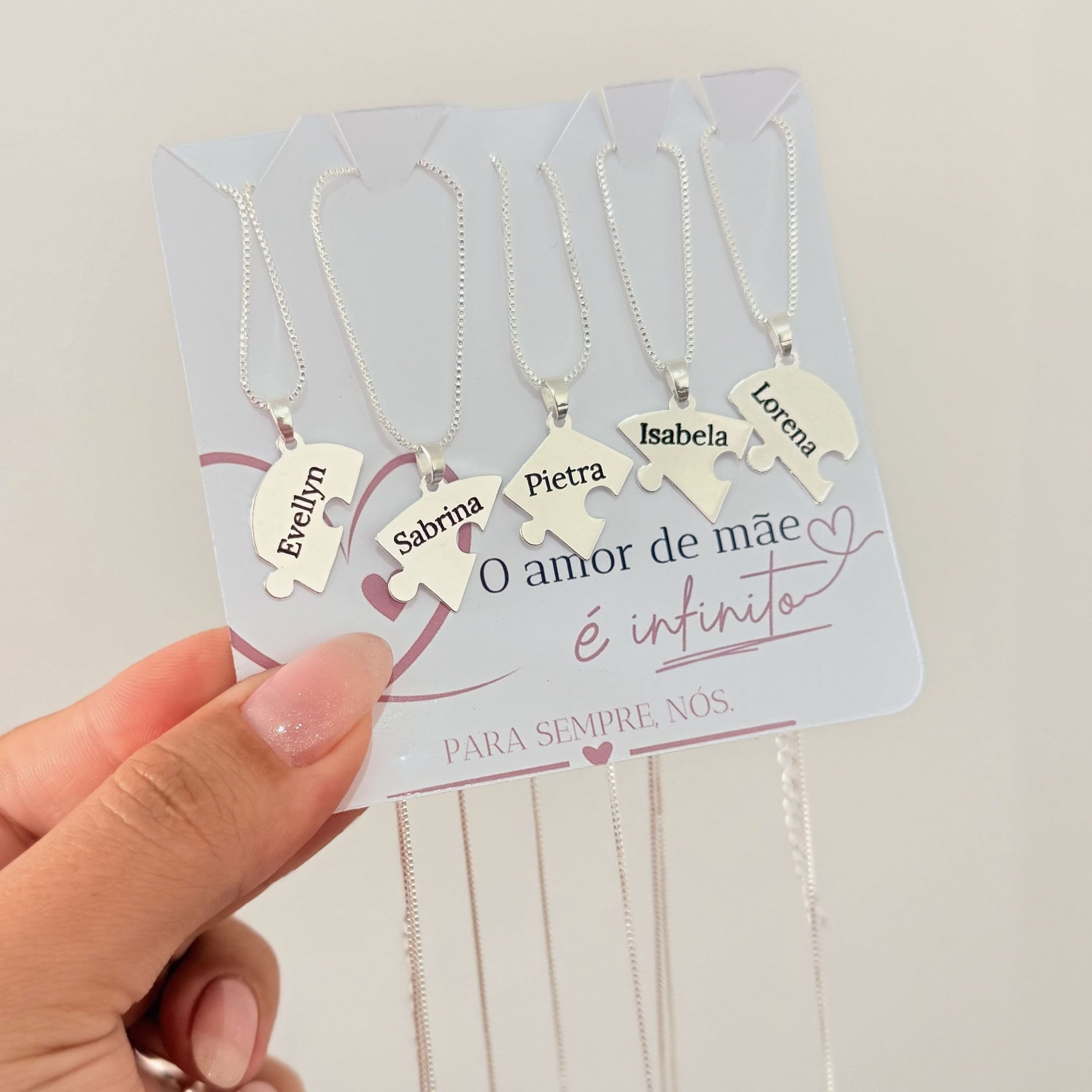 Colar personalizado quebra cabeça coração ref 4066