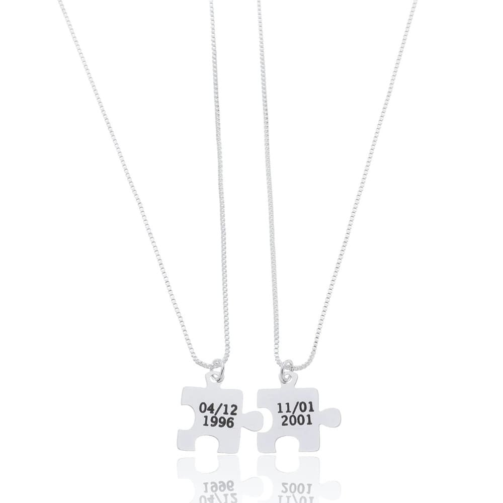 Colares personalizados quebra cabeça (dois colares) ref 3347