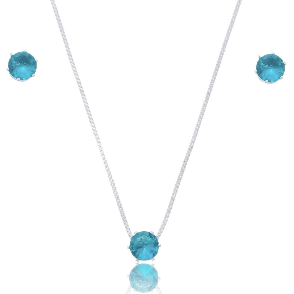 conjunto bolinha azul royal ref 1932