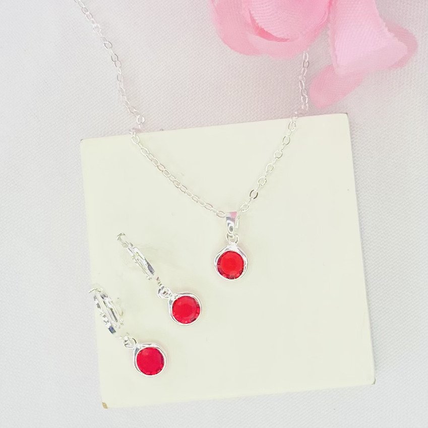 Conjunto bolinha vermelho Ref 2774