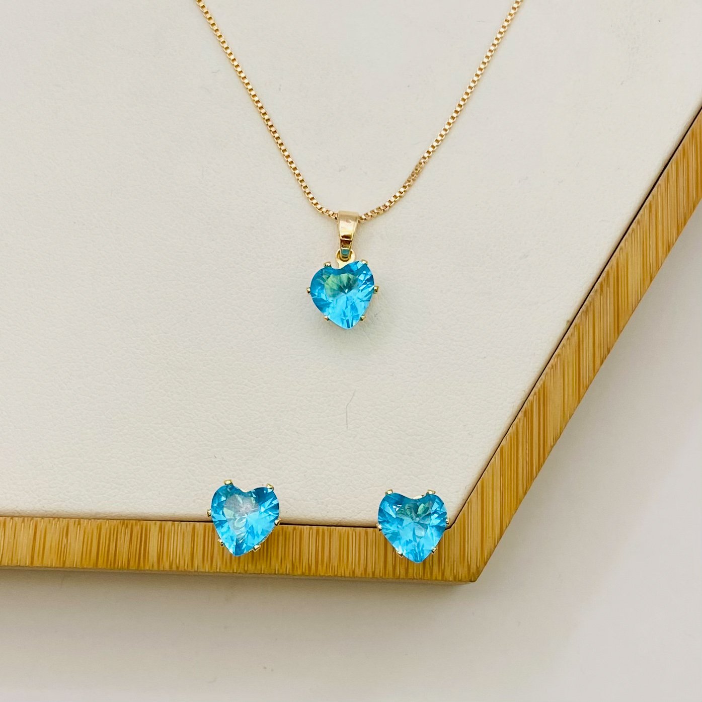 Conjunto By Mulher Azul Dourado Ref 4019
