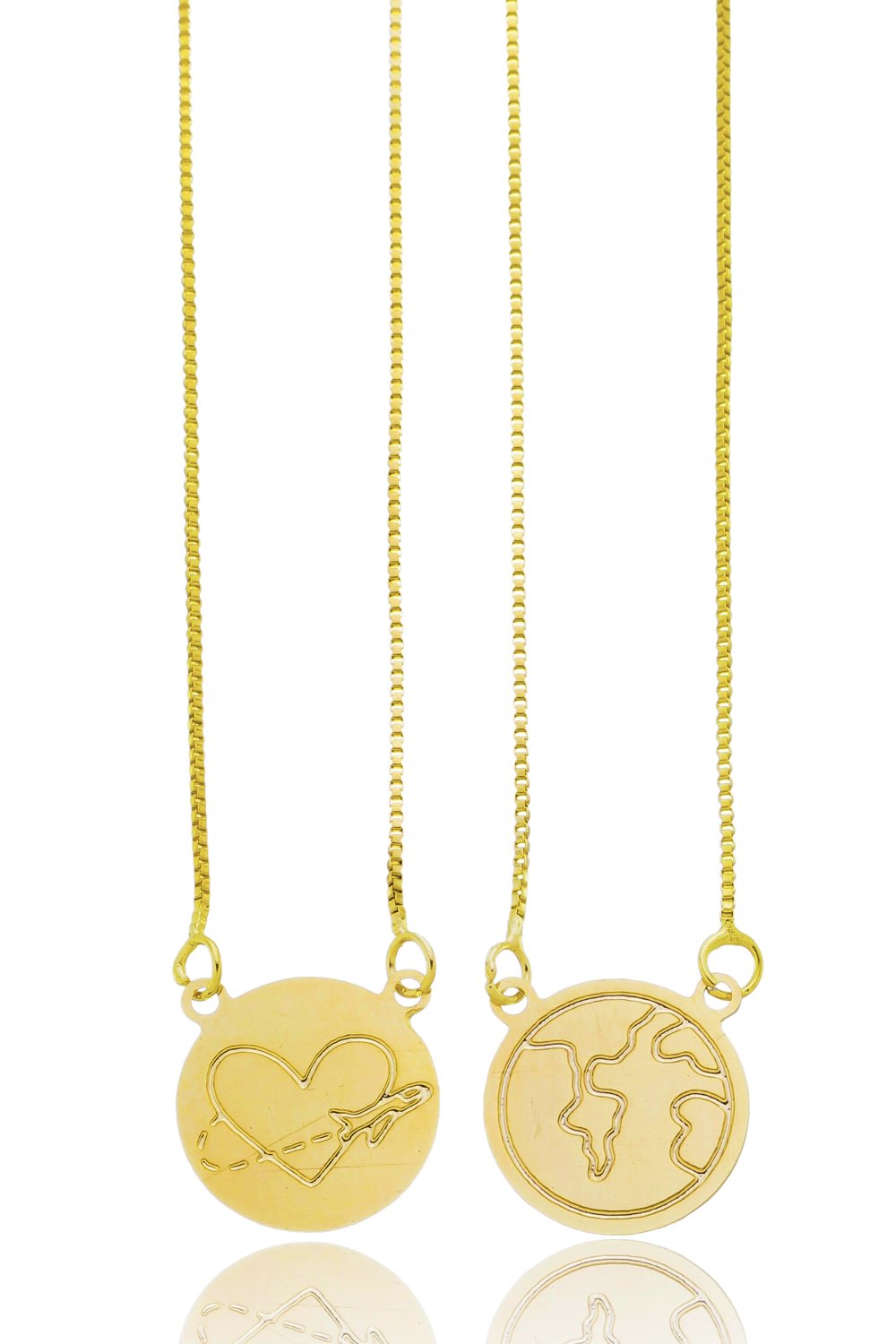 Escapulário mundo love dourado ref 1434