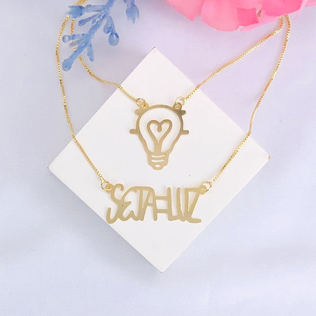 Escapulário seja luz dourado ref 1888