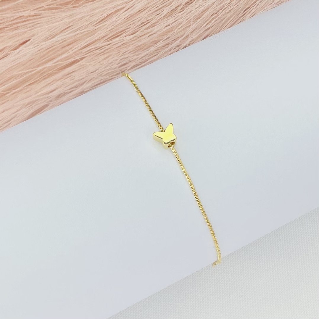 Pulseira Borboleta Dourado Ref 2751