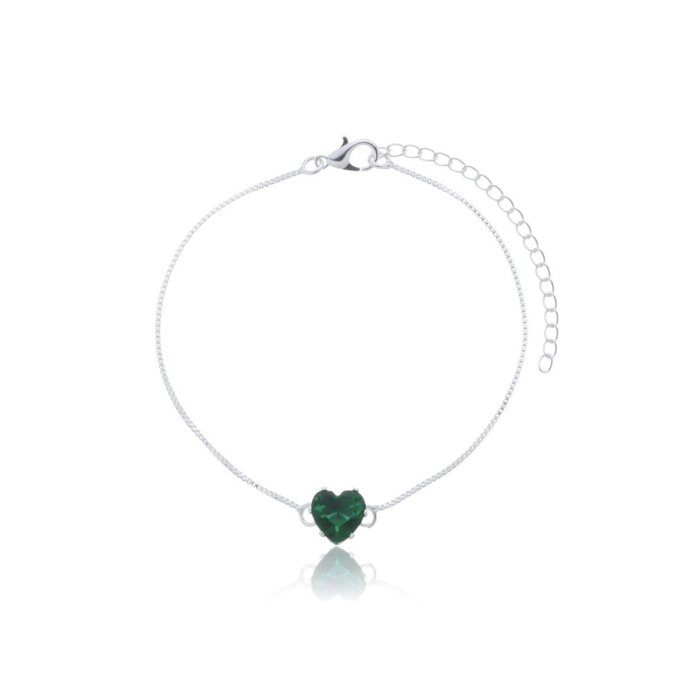 Pulseira coração verde ref 2224