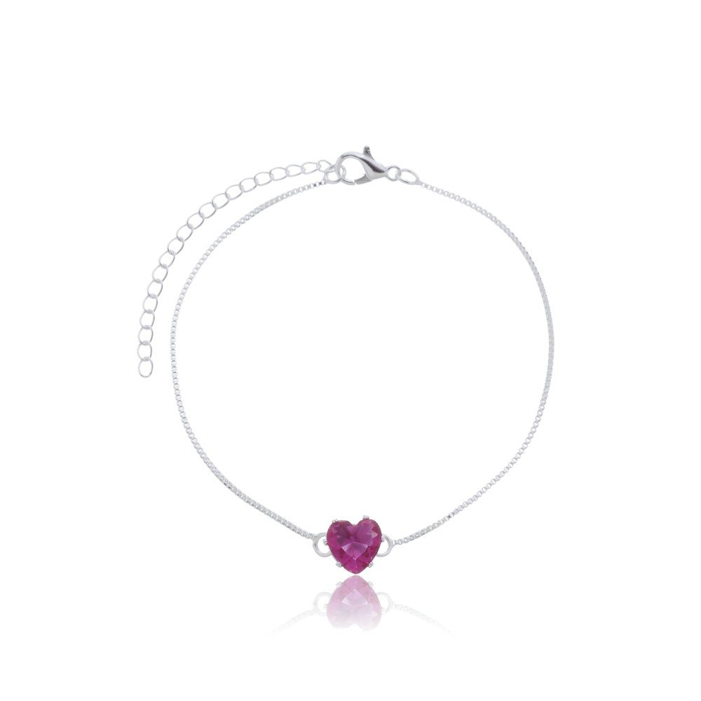 Pulseira coração violeta ref 2223