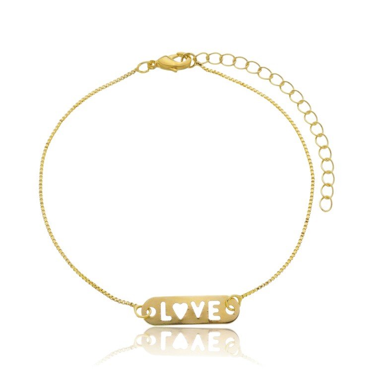 Pulseira love dourado ref 1714