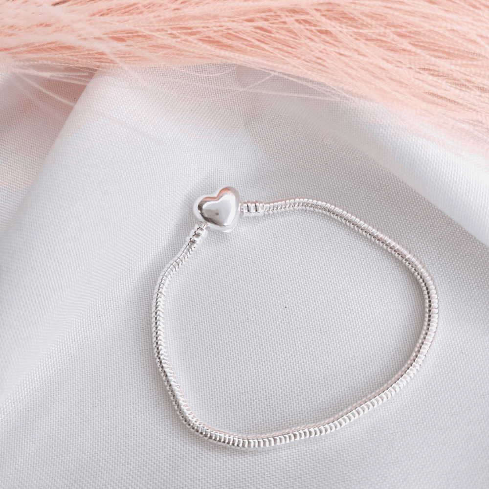 Pulseira para berloques coração ref 2562