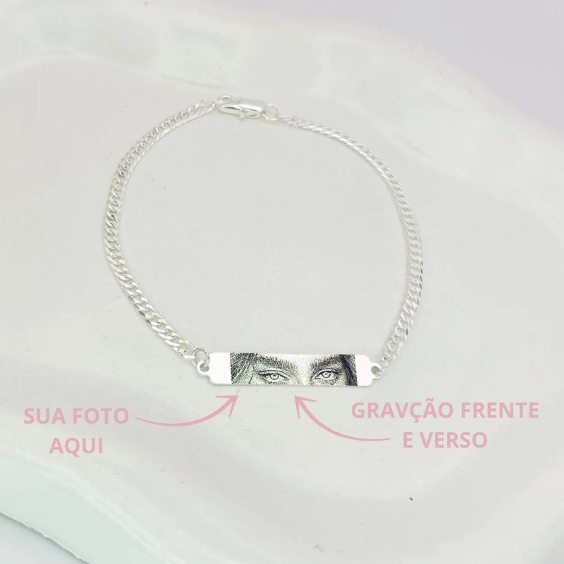 Pulseira personalizada grumet olhar masculina ref 3440