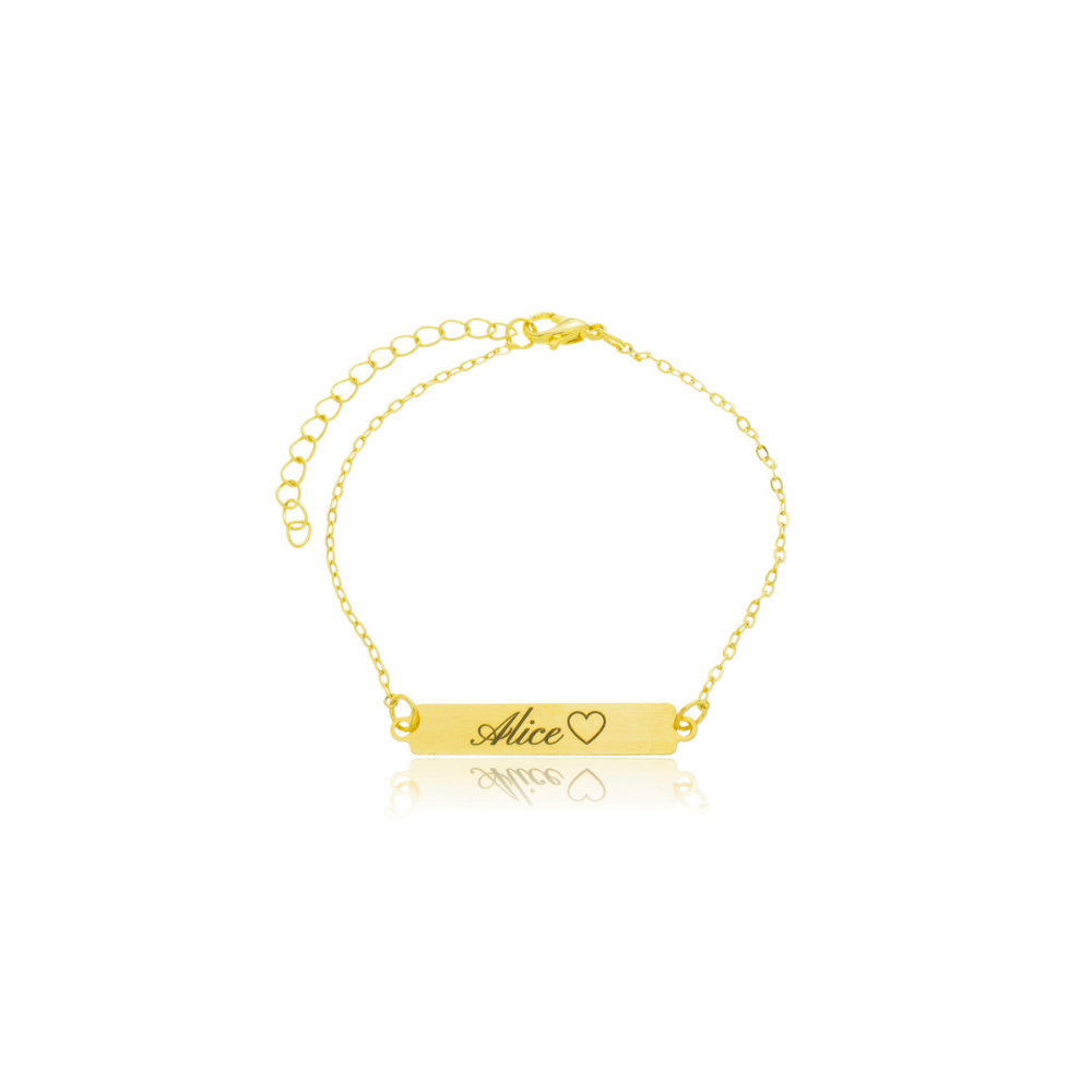 Pulseira personalizada infantil dourada ref 2249