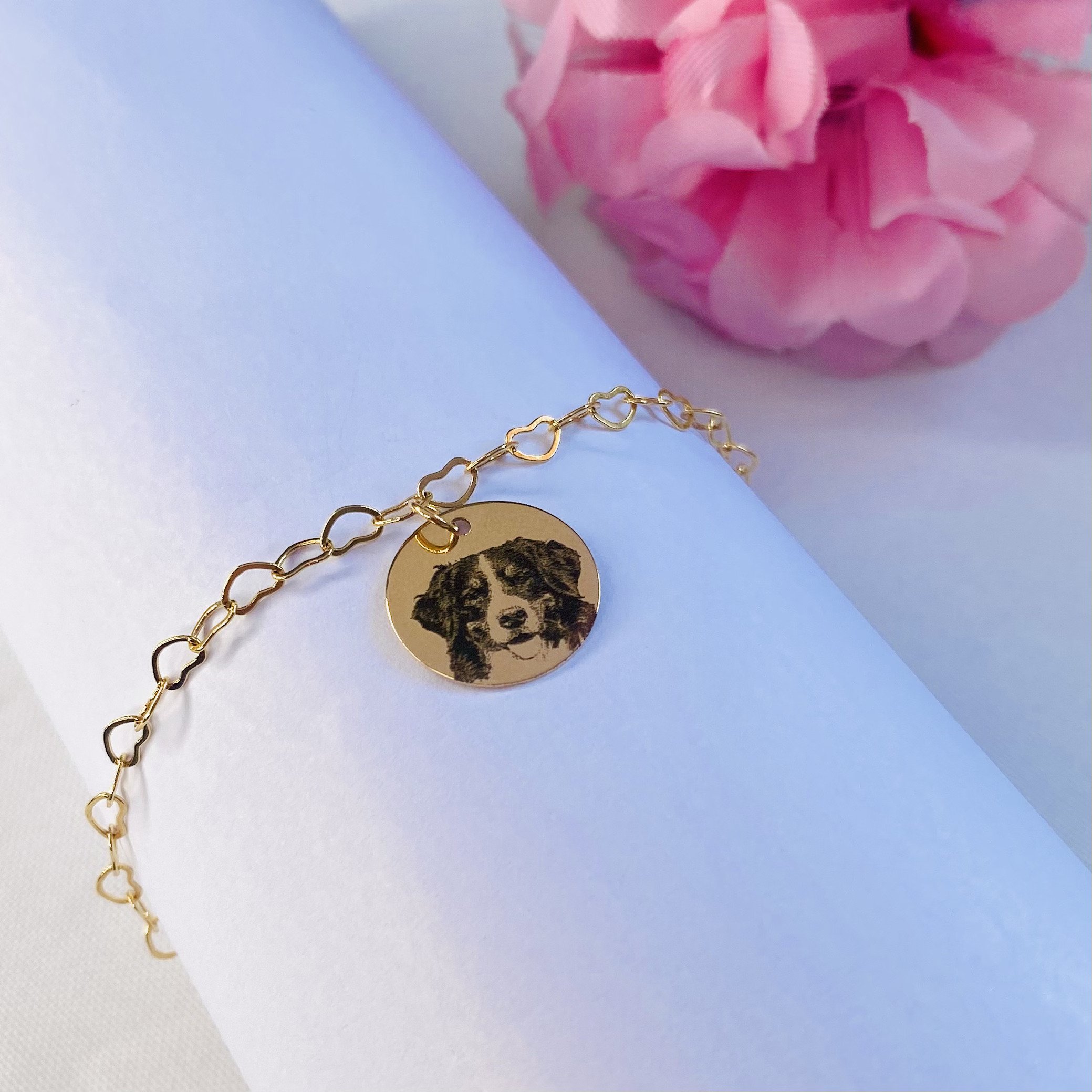 Pulseira Personalizada Medalha P Dourado Ref 2864