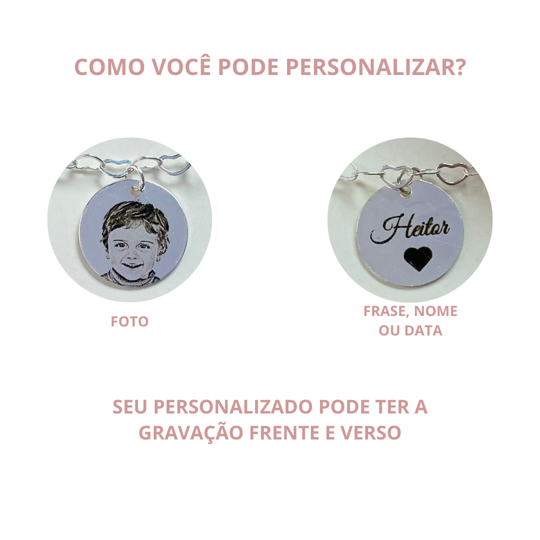 Pulseira Personalizada Medalha P Ref 2863