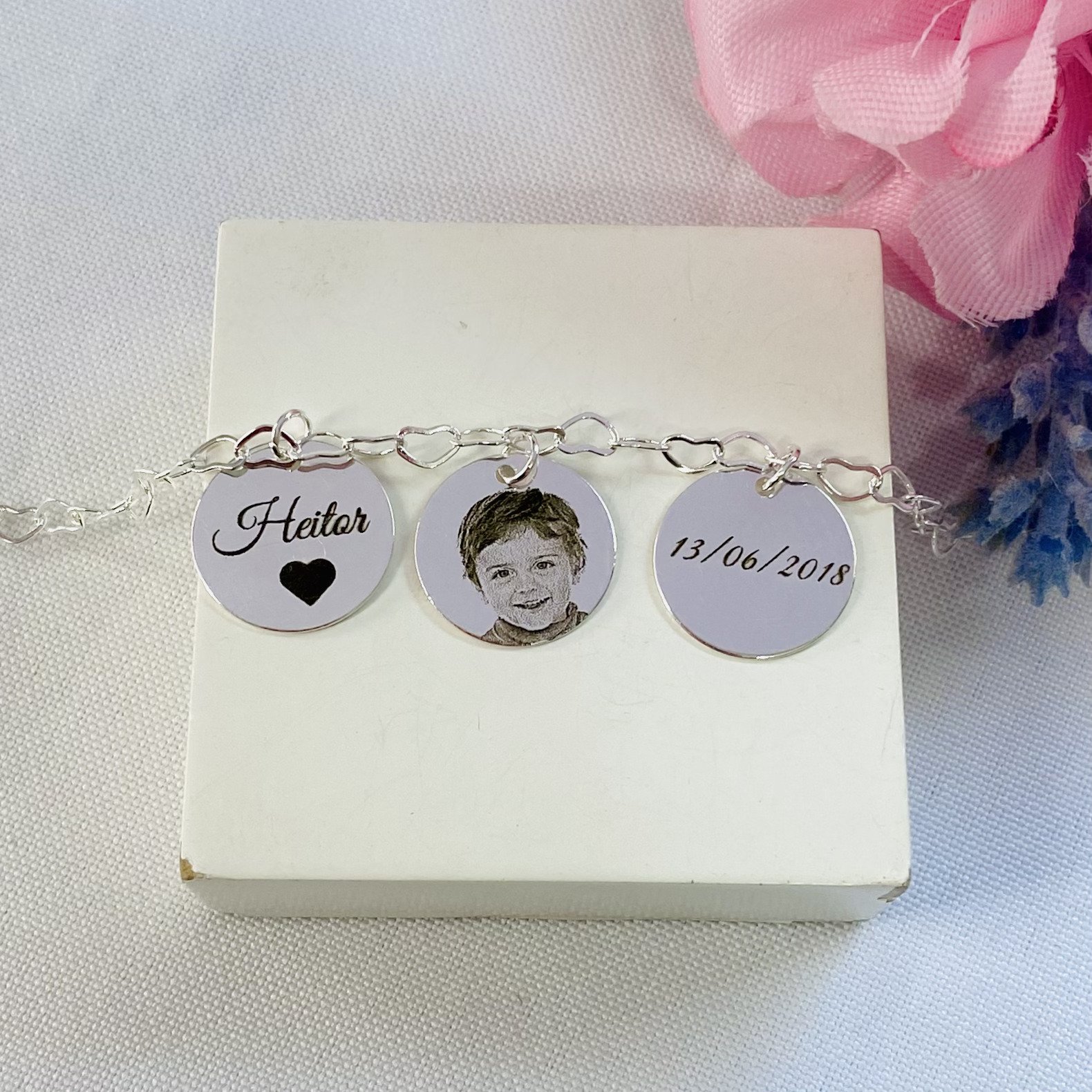 Pulseira Personalizada Medalha P Ref 2863