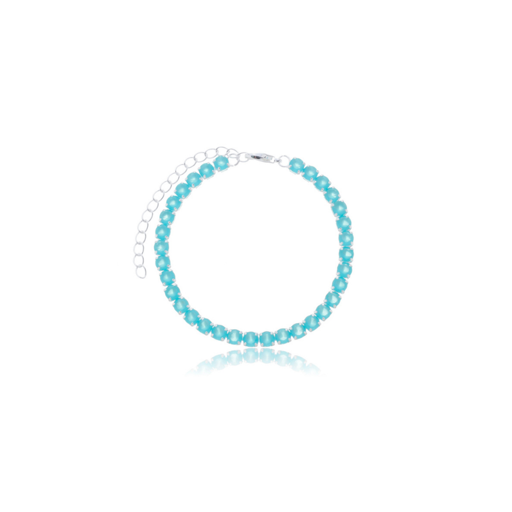 Pulseira riviera azul turquesa ref 1606