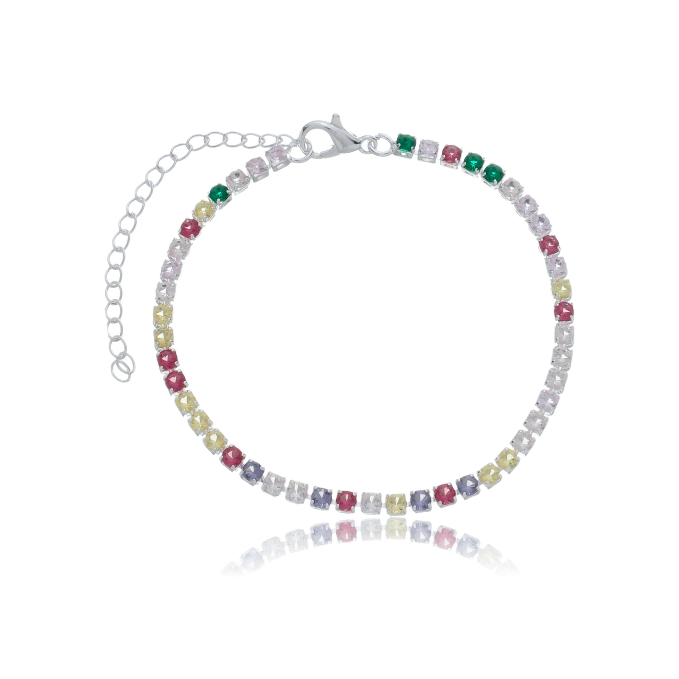 Pulseira riviera fina color ref 2474