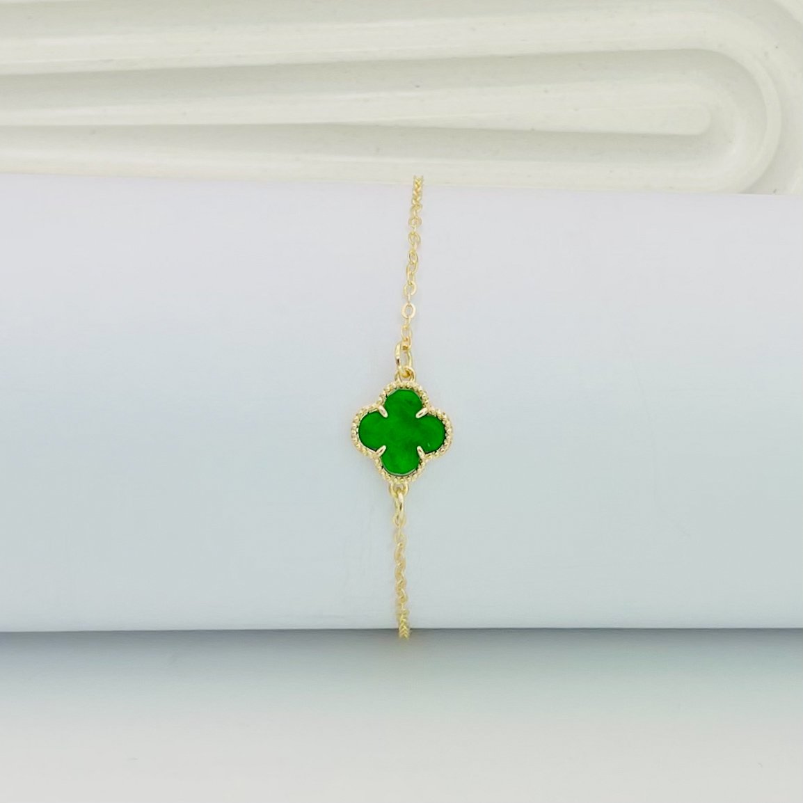 Pulseira virginia verde dourada ref 3978